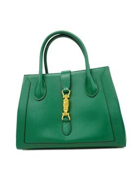 Gucci Handbag New Jackie Leather Green Gold